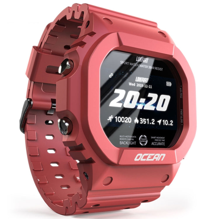 Lokmat OCEAN 1.14 inch TFT Touch Screen IP68 Waterproof Smart Watch, Support Information Reminder / Sleep Monitor / Sport Record(Wine Red) - free shipping - PMC TechLife - Order now!