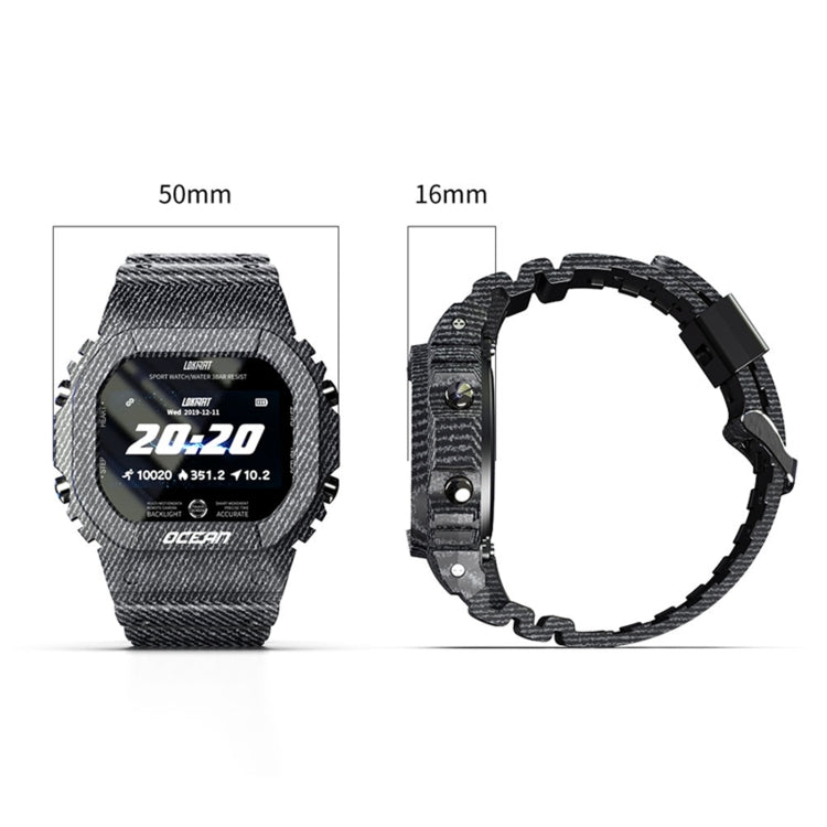 Lokmat OCEAN 1.14 inch TFT Touch Screen IP68 Waterproof Smart Watch, Support Information Reminder / Sleep Monitor / Sport Record(Denim Blue) - free shipping - PMC TechLife - Order now!