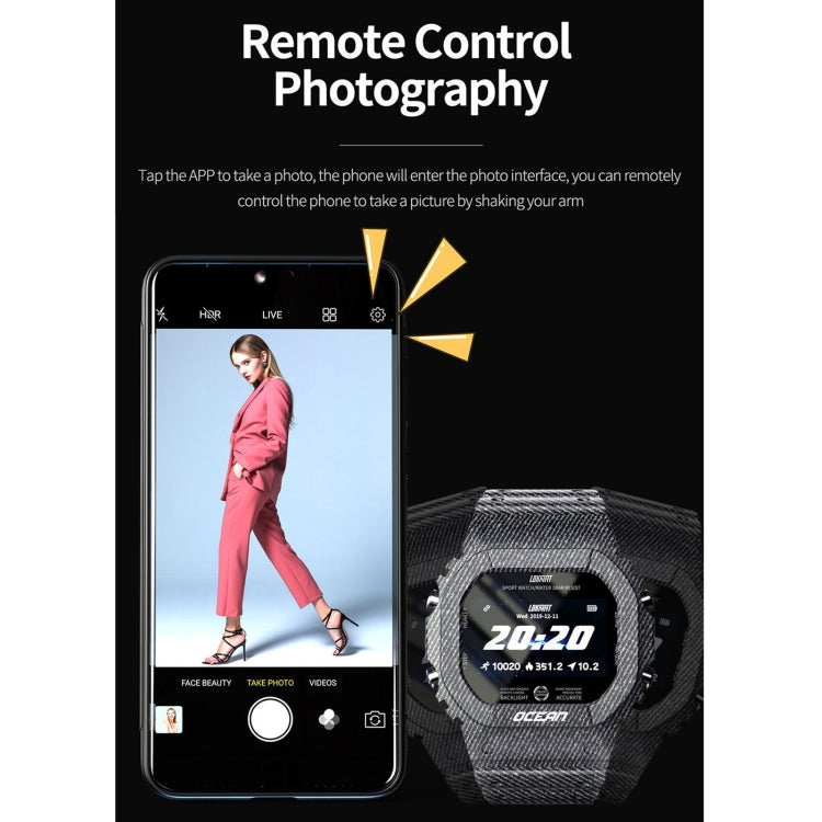 Lokmat OCEAN 1.14 inch TFT Touch Screen IP68 Waterproof Smart Watch, Support Information Reminder / Sleep Monitor / Sport Record(Wine Red) - free shipping - PMC TechLife - Order now!