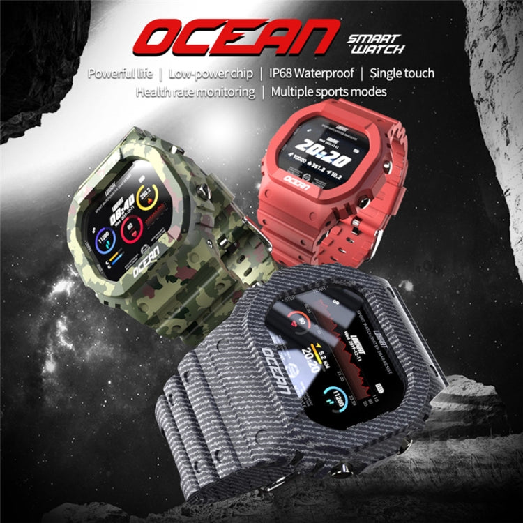 Lokmat OCEAN 1.14 inch TFT Touch Screen IP68 Waterproof Smart Watch, Support Information Reminder / Sleep Monitor / Sport Record(Wine Red) - free shipping - PMC TechLife - Order now!