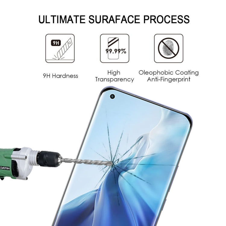 For Xiaomi Mi 11 (Edge Glue) 25 PCS 9H HD 3D Curved Edge Tempered Glass Film(Black) -  by PMC TechLife | Online Shopping South Africa | PMC TechLife