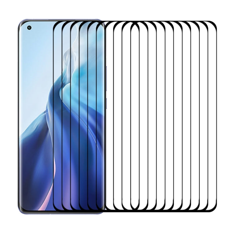 For Xiaomi Mi 11 (Full Glue) 25 PCS 9H HD 3D Curved Edge Tempered Glass Film(Black) -  by PMC TechLife | Online Shopping South Africa | PMC TechLife