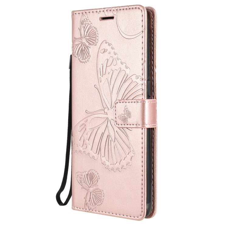 For OPPO A53 (2020) / A53s / A33 (2020) / A32 3D Butterflies Embossing Pattern Horizontal Flip Leather Case with Holder & Card Slot & Wallet(Rose Gold) - free shipping - PMC TechLife - Order now!