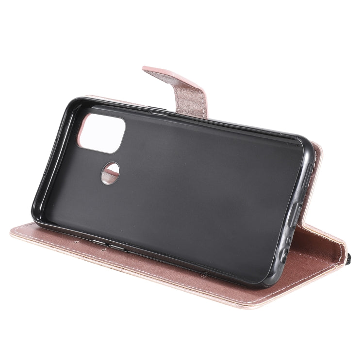 For OPPO A53 (2020) / A53s / A33 (2020) / A32 3D Butterflies Embossing Pattern Horizontal Flip Leather Case with Holder & Card Slot & Wallet(Rose Gold) - free shipping - PMC TechLife - Order now!
