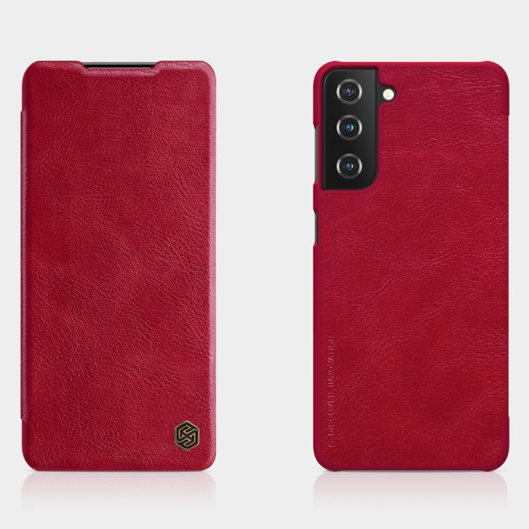 For Samsung Galaxy S21 Plus 5G NILLKIN QIN Series Crazy Horse Texture Horizontal Flip Leather Case with Card Slot(Red) - Galaxy S21+ 5G Cases by NILLKIN | Online Shopping South Africa | PMC TechLife | Buy Now Pay Later Mobicred