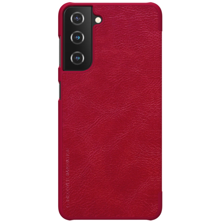 For Samsung Galaxy S21 Plus 5G NILLKIN QIN Series Crazy Horse Texture Horizontal Flip Leather Case with Card Slot(Red) - Galaxy S21+ 5G Cases by NILLKIN | Online Shopping South Africa | PMC TechLife | Buy Now Pay Later Mobicred
