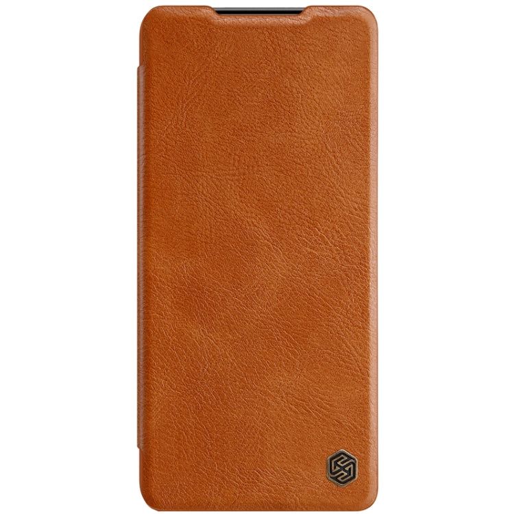 For Samsung Galaxy S21 Plus 5G NILLKIN QIN Series Crazy Horse Texture Horizontal Flip Leather Case with Card Slot(Brown) - Galaxy S21+ 5G Cases by NILLKIN | Online Shopping South Africa | PMC TechLife | Buy Now Pay Later Mobicred