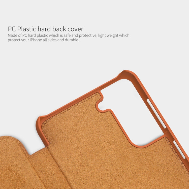 For Samsung Galaxy S21 Plus 5G NILLKIN QIN Series Crazy Horse Texture Horizontal Flip Leather Case with Card Slot(Brown) - Galaxy S21+ 5G Cases by NILLKIN | Online Shopping South Africa | PMC TechLife | Buy Now Pay Later Mobicred