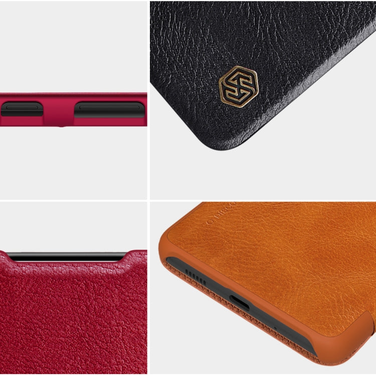 For Samsung Galaxy S21 Plus 5G NILLKIN QIN Series Crazy Horse Texture Horizontal Flip Leather Case with Card Slot(Brown) - Galaxy S21+ 5G Cases by NILLKIN | Online Shopping South Africa | PMC TechLife | Buy Now Pay Later Mobicred