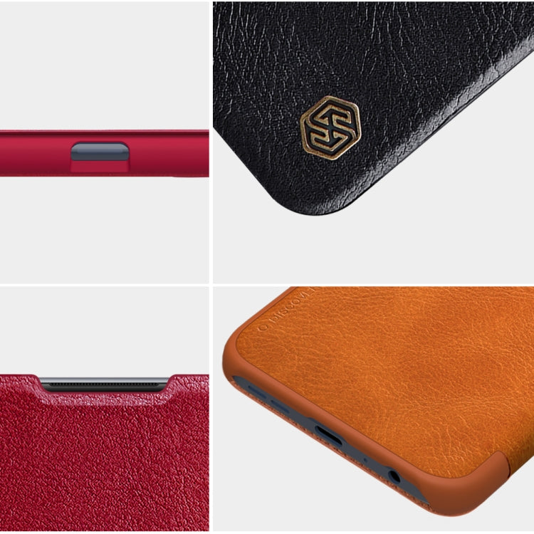 For OnePlus Nord N100 NILLKIN QIN Series Crazy Horse Texture Horizontal Flip Leather Case with Card Slot(Red) - OnePlus Cases by NILLKIN | Online Shopping South Africa | PMC TechLife | Buy Now Pay Later Mobicred