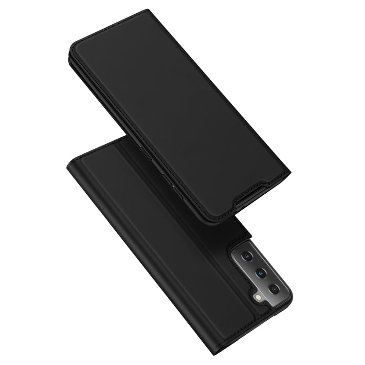 For Samsung Galaxy S21 5G DUX DUCIS Skin Pro Series Horizontal Flip PU + TPU Leather Case with Holder & Card Slots(Black) - Galaxy S21 5G Cases by DUX DUCIS | Online Shopping South Africa | PMC TechLife | Buy Now Pay Later Mobicred