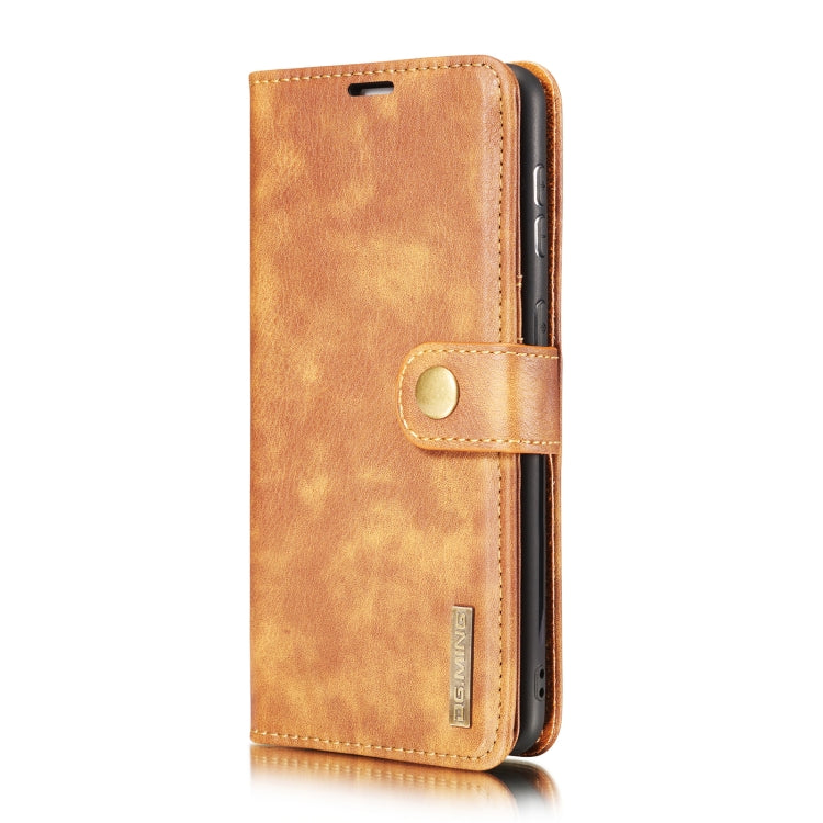 For Samsung Galaxy S21 5G DG.MING Crazy Horse Texture Flip Detachable Magnetic Leather Case with Holder & Card Slots & Wallet(Brown) - free shipping - PMC TechLife - Order now!
