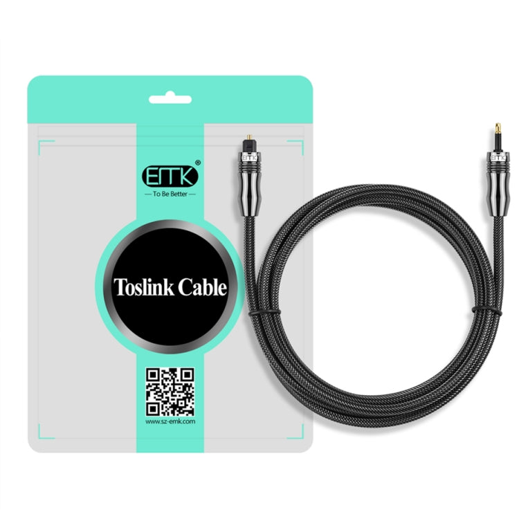 EMK OD6.0mm 3.5mm Digital Sound Toslink to Mini Toslink Digital Optical Audio Cable, Length:2m - Audio Optical Cables by EMK | Online Shopping South Africa | PMC TechLife | Buy Now Pay Later Mobicred