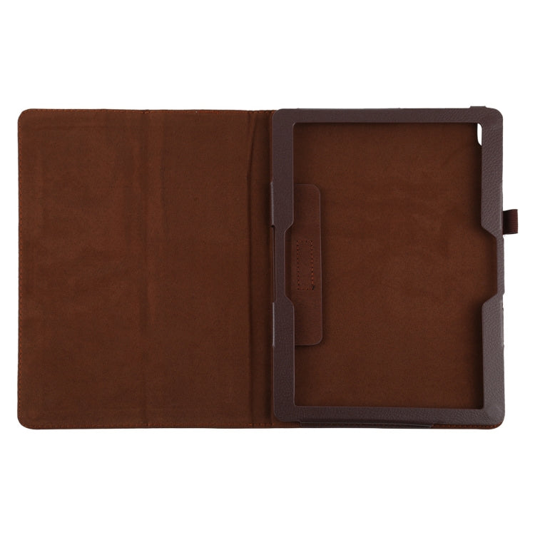 For Lenovo Smart Tab M10 / P10 10.1 inch Litchi Texture Solid Color Horizontal Flip Leather Case with Holder & Pen Slot(Brown) - free shipping - PMC TechLife - Order now!