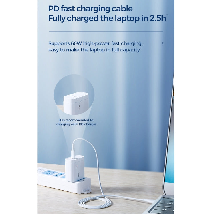 JOYROOM S-1230M3 60W PD Type-C / USB-C to Type-C / USB-C Fast Charging Data Cable, Length:1.2m(Black) - USB-C & Type-C Cable by JOYROOM | Online Shopping South Africa | PMC Jewellery