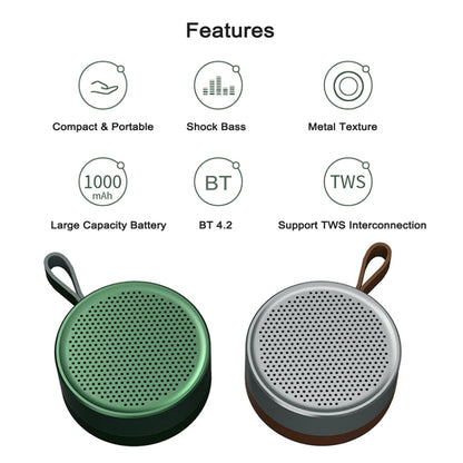 REMAX RB-M39 Bluetooth 4.2 Portable Wireless Speaker(Silver) - Mini Speaker by REMAX | Online Shopping South Africa | PMC Jewellery