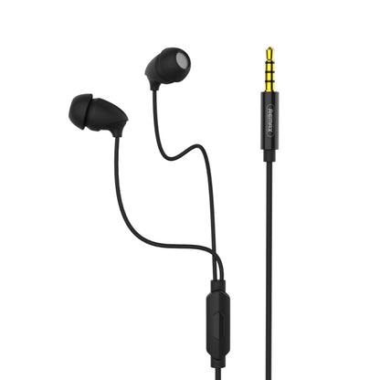 REMAX RM-588 In-Ear Stereo Sleep Earphone with Wire Control & MIC & Support Hands-free(Black) - Normal Style Earphone by REMAX | Online Shopping South Africa | PMC Jewellery