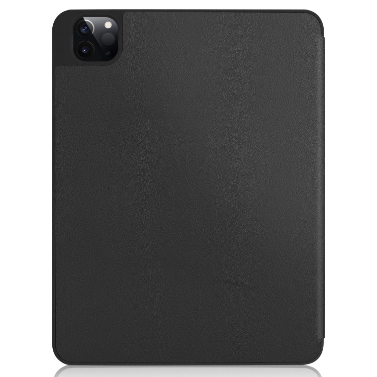 For iPad Pro 11 2022 / 2021 Pure Color Horizontal Flip TPU + PU Leather Tablet Case with Three-folding Holder & Sleep / Wake-up Function & Pen Slot(Black) - free shipping - PMC TechLife - Order now!