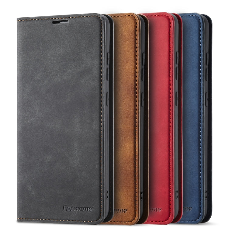 For Samsung Galaxy A52 5G / 4G Forwenw Dream Series Oil Edge Strong Magnetism Horizontal Flip Leather Case with Holder & Card Slots & Wallet & Photo Frame(Black) - Galaxy Phone Cases by Forwenw | Online Shopping South Africa | PMC TechLife | Buy Now Pay Later Mobicred