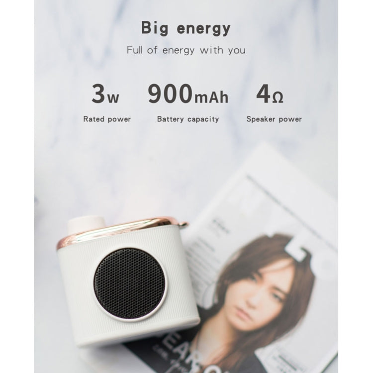 CM-2 3W Camera Shape Mini Single Speaker Bluetooth Speaker with Lanyard(White) - Mini Speaker by PMC Jewellery | Online Shopping South Africa | PMC Jewellery