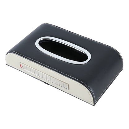 Universal Car Tissue Box with Temporary Parking Phone Number Card(Black) - Tissue Boxes by PMC Jewellery | Online Shopping South Africa | PMC Jewellery