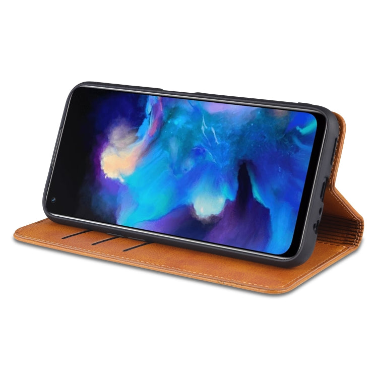For OPPO A74 (5G) AZNS Magnetic Calf Texture Horizontal Flip Leather Case with Card Slots & Holder & Wallet(Black) - OPPO Cases by AZNS | Online Shopping South Africa | PMC TechLife | Buy Now Pay Later Mobicred