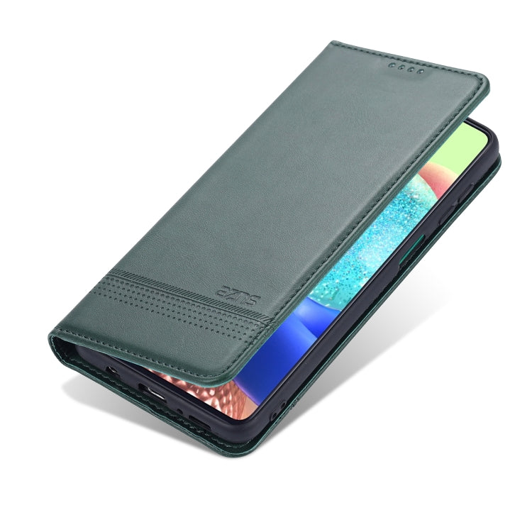 For Samsung Galaxy M62 / F62 AZNS Magnetic Calf Texture Horizontal Flip Leather Case with Card Slots & Holder & Wallet(Dark Green) - free shipping - PMC TechLife - Order now!
