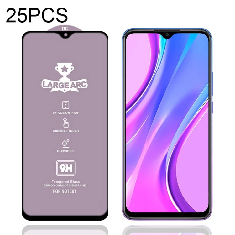For Xiaomi Redmi 9 (CN Version) 25 PCS 9H HD Large Arc High Alumina Full Screen Tempered Glass Film -  by PMC TechLife | Online Shopping South Africa | PMC TechLife