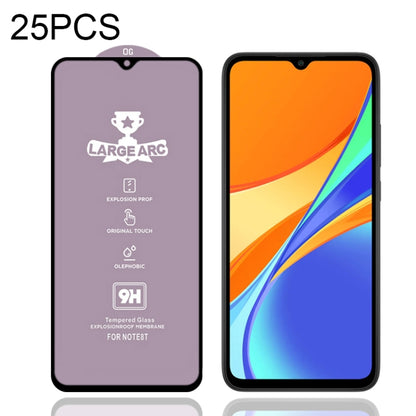 For Xiaomi Redmi 9C 25 PCS 9H HD Large Arc High Alumina Full Screen Tempered Glass Film -  by PMC Jewellery | Online Shopping South Africa | PMC Jewellery