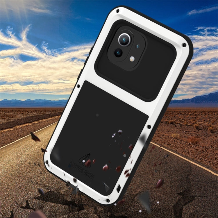 For Xiaomi Mi 11 LOVE MEI Metal Shockproof Waterproof Dustproof Protective Case without Glass(Black) - Xiaomi Cases by PMC TechLife | Online Shopping South Africa | PMC TechLife