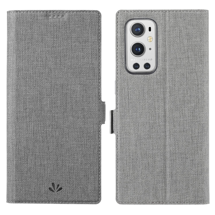 For OnePlus 9 Pro ViLi K Series Shockproof TPU + PU Leather Magnetic Buckle Horizontal Flip Case with Card Slots & Wallet & Holder(Grey) - OnePlus Cases by ViLi | Online Shopping South Africa | PMC TechLife | Buy Now Pay Later Mobicred
