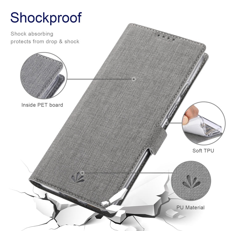 For OnePlus 9 Pro ViLi K Series Shockproof TPU + PU Leather Magnetic Buckle Horizontal Flip Case with Card Slots & Wallet & Holder(Grey) - OnePlus Cases by ViLi | Online Shopping South Africa | PMC TechLife | Buy Now Pay Later Mobicred