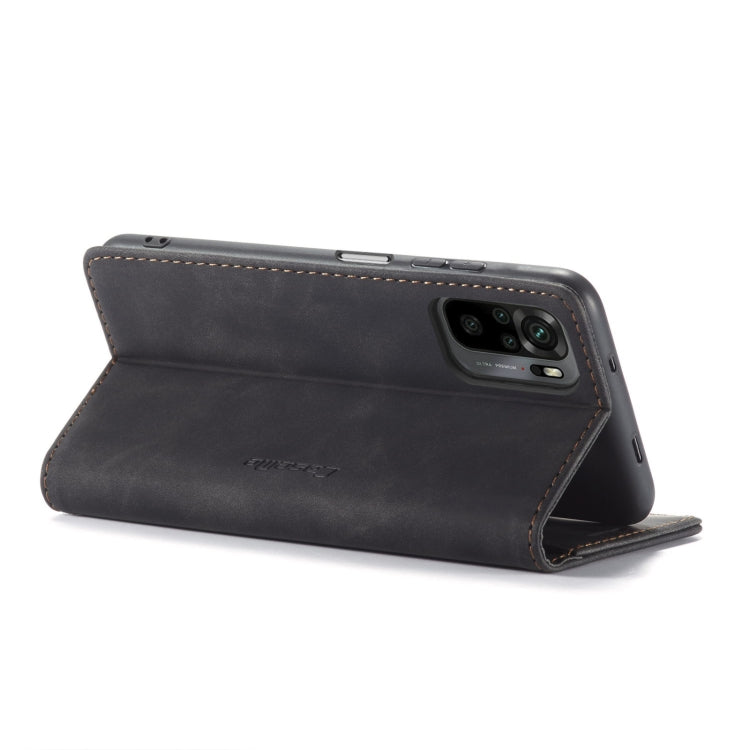 For Xiaomi Redmi Note 10 4G / Note 10s CaseMe 013 Multifunctional Horizontal Flip Leather Case with Holder & Card Slot & Wallet(Black) - free shipping - PMC TechLife - Order now!