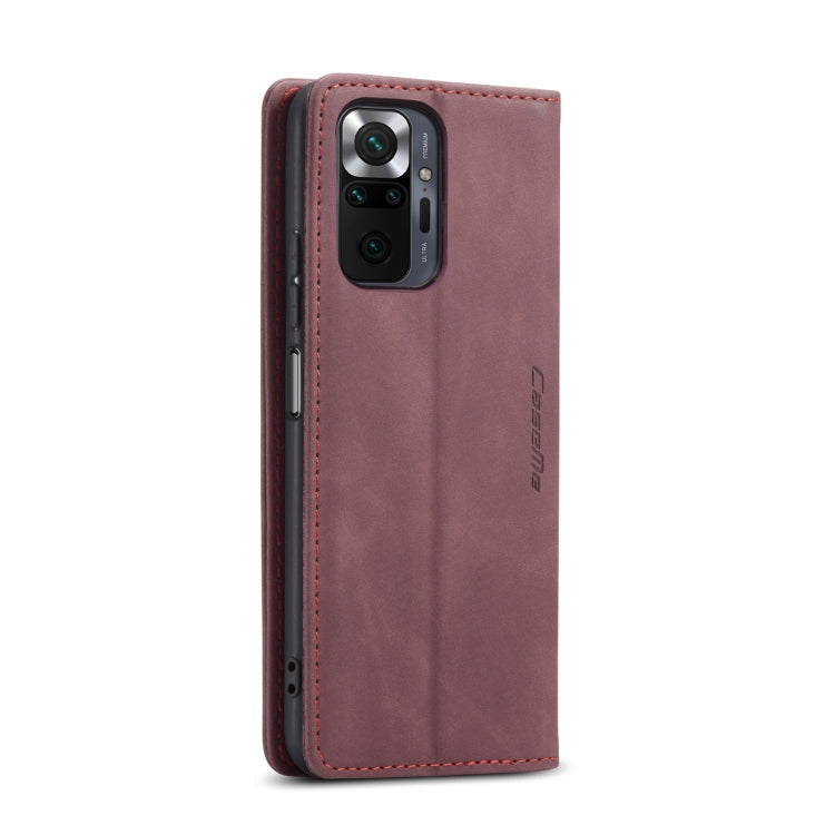 For Xiaomi Redmi Note 10 Pro 4G / Note 10 Pro Max CaseMe 013 Multifunctional Horizontal Flip Leather Case with Holder & Card Slot & Wallet(Wine Red) - Note 10 Pro Cases by CaseMe | Online Shopping South Africa | PMC Jewellery