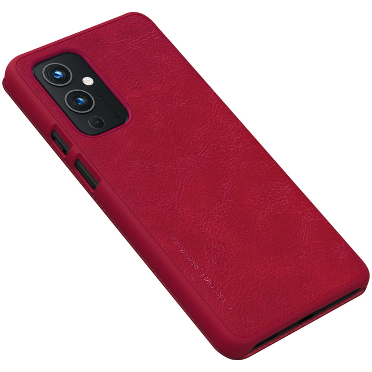 For OnePlus 9 (IN/CN Version) NILLKIN QIN Series Crazy Horse Texture Horizontal Flip Leather Case with Card Slot(Red) - OnePlus Cases by NILLKIN | Online Shopping South Africa | PMC Jewellery