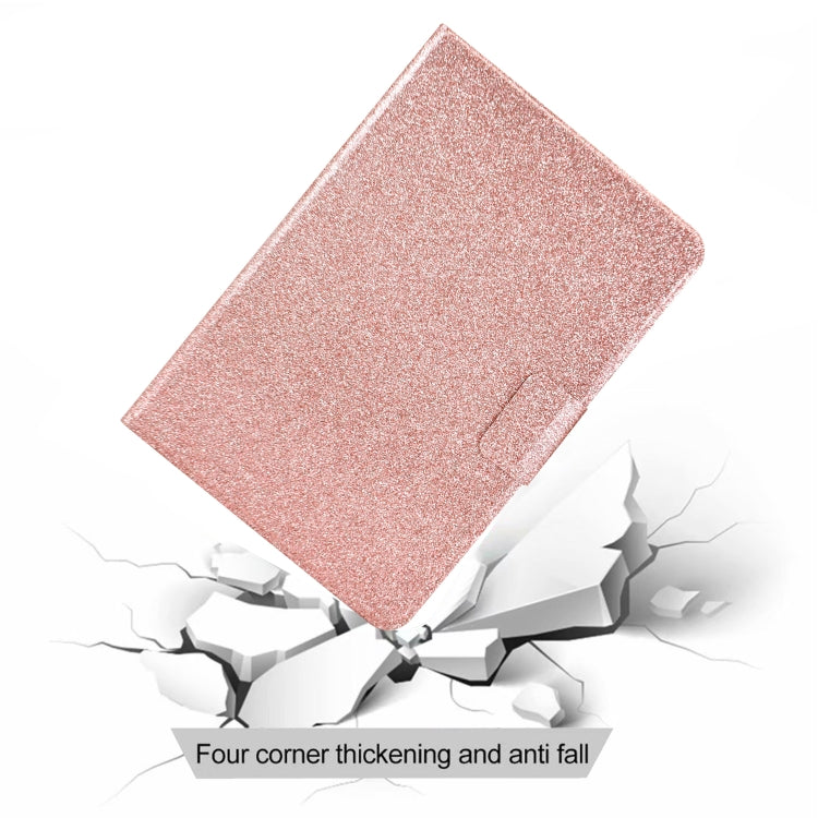 For Samsung Galaxy Tab A7 Lite T220 Glitter Horizontal Flip Leather Case with Holder & Card Slots(Rose Gold) - free shipping - PMC TechLife - Order now!