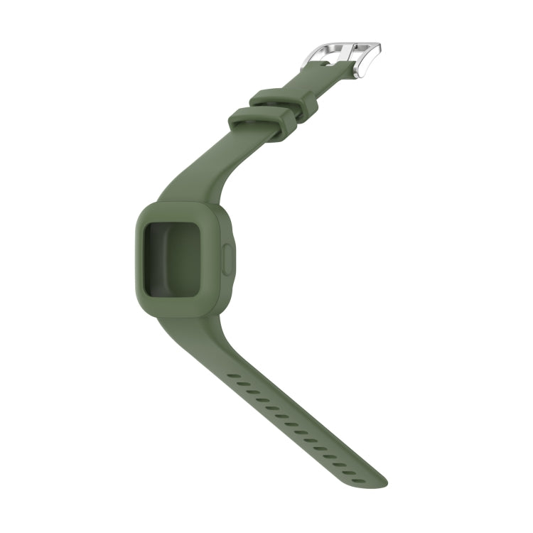 Compatible with Garmin Vivofit JR3 Silicone Pure Color Watch Band(Dark Green) - Watch Bands by PMC TechLife | Online Shopping South Africa | PMC TechLife | Buy Now Pay Later Mobicred