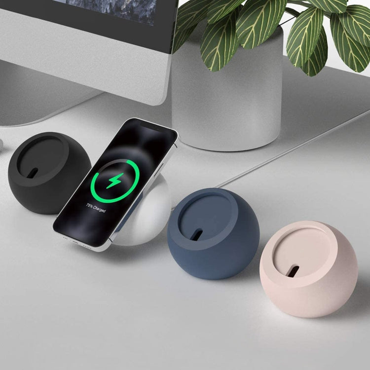 Silicone Pellet Magsafe Magnetic Charger Holder for iPhone 12 Series(Grey) - free shipping - PMC TechLife - Order now!
