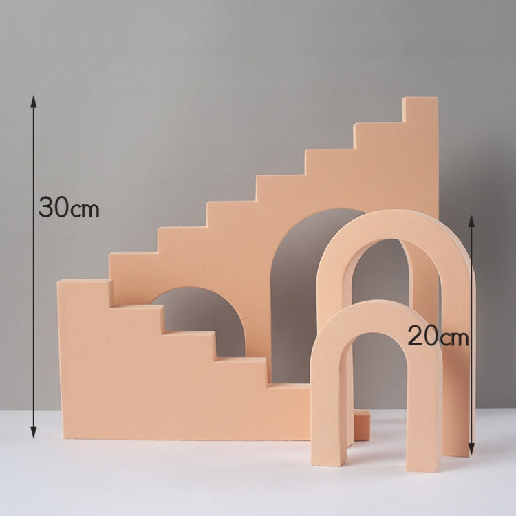 Ladder Combo Kits Geometric Cube Solid Color Photography Photo Background Table Shooting Foam Props(Flesh Color) - free shipping - PMC TechLife - Order now!