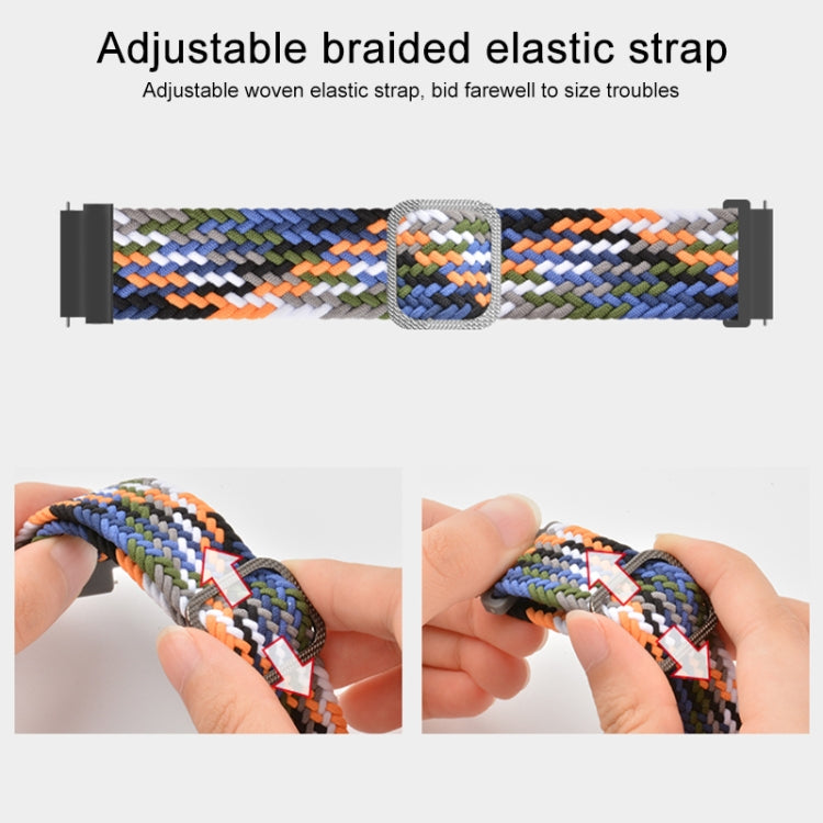 22mm Universal Adjustable Nylon Braided Elasticity Watch Band(Red Black) - 22mm Bands by PMC TechLife | Online Shopping South Africa | PMC TechLife | Buy Now Pay Later Mobicred