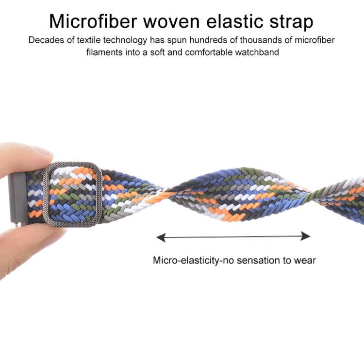 22mm Universal Adjustable Nylon Braided Elasticity Watch Band(Black) - 22mm Bands by PMC TechLife | Online Shopping South Africa | PMC TechLife | Buy Now Pay Later Mobicred