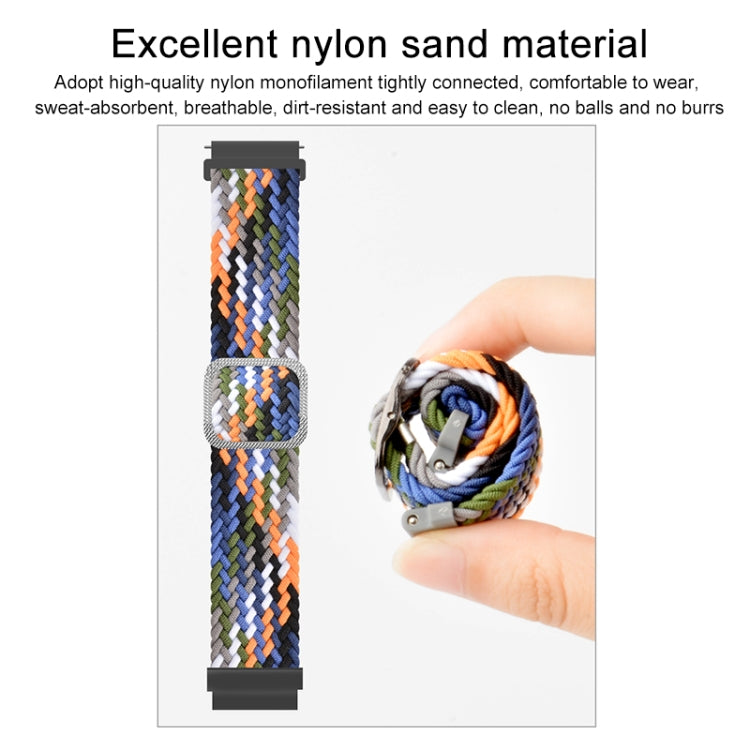 22mm Universal Adjustable Nylon Braided Elasticity Watch Band(Black) - 22mm Bands by PMC TechLife | Online Shopping South Africa | PMC TechLife | Buy Now Pay Later Mobicred