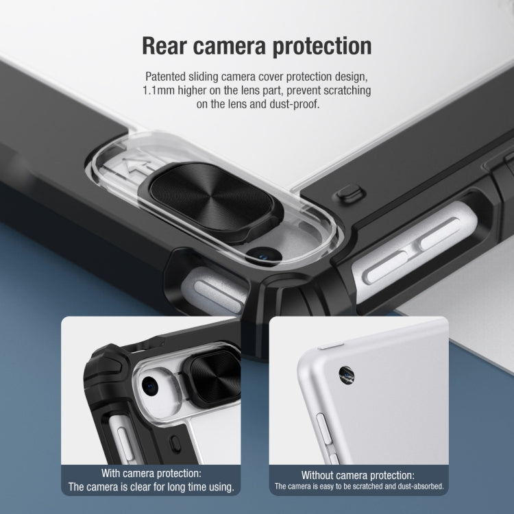 For iPad 10.2 2021 / 2020 / 2019 NILLKIN Bumper Pro Horizontal Flip Leather Case with Pen Slot & Holder & Pen Slot Only Supports iPad Pencil 2nd Generation(Black) - free shipping - PMC TechLife - Order now!