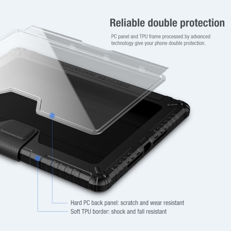 For iPad 10.2 2021 / 2020 / 2019 NILLKIN Bumper Pro Horizontal Flip Leather Case with Pen Slot & Holder & Pen Slot Only Supports iPad Pencil 2nd Generation(Black) - free shipping - PMC TechLife - Order now!