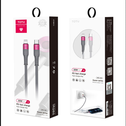 TOTUDESIGN BL-012 Dyson Series 3A USB to 8 Pin Silicone Data Cable for iPhone, iPad, Length: 1.2m(Purple Red) - Normal Style Cable by TOTUDESIGN | Online Shopping South Africa | PMC Jewellery