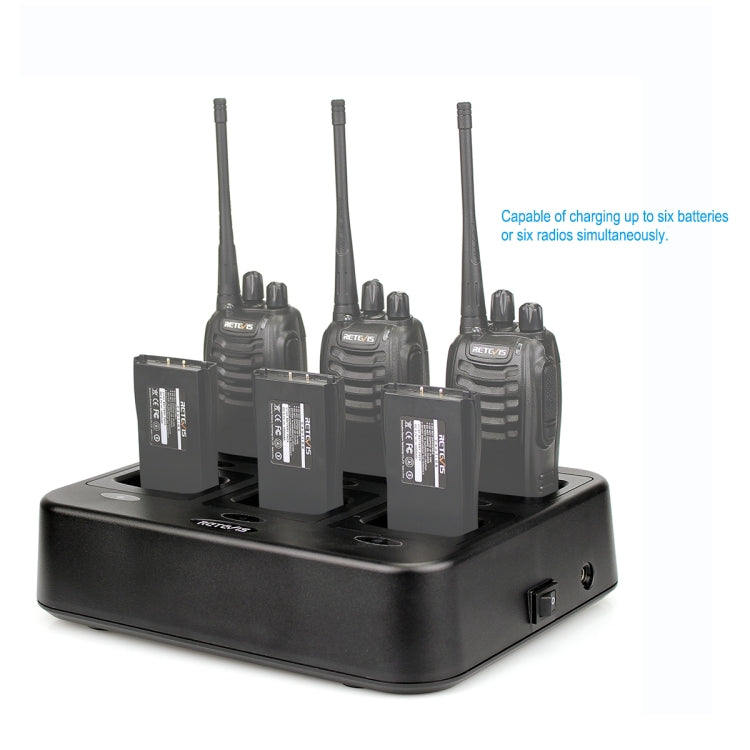 RETEVIS RTC777 Six-Way Walkie Talkie Charger for Retevis H777, UK Plug - free shipping - PMC TechLife - Order now!