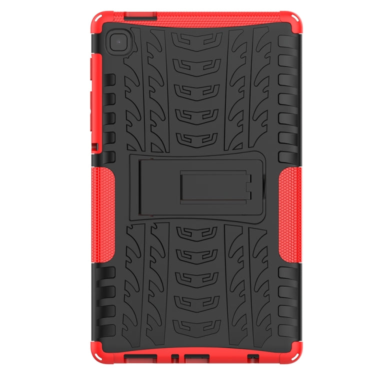 For Samsung Galaxy Tab A7 Lite Tire Texture Shockproof TPU+PC Protective Case with Holder(Red) - Tab A7 Lite T220 / T225 by PMC Jewellery | Online Shopping South Africa | PMC Jewellery