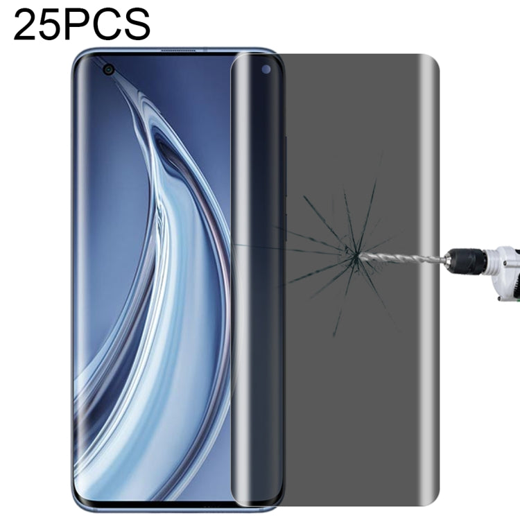 For Xiaomi Mi 10 Pro 25 PCS 0.3mm 9H Surface Hardness 3D Curved Surface Privacy Glass Film -  by PMC TechLife | Online Shopping South Africa | PMC TechLife