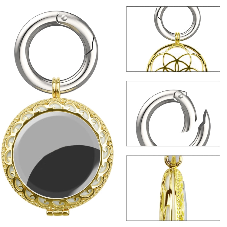 Copper Jewelry Style Shockproof Protective Cover Case with Keychain Hook Loop For AirTag(Gold) - free shipping - PMC TechLife - Order now!