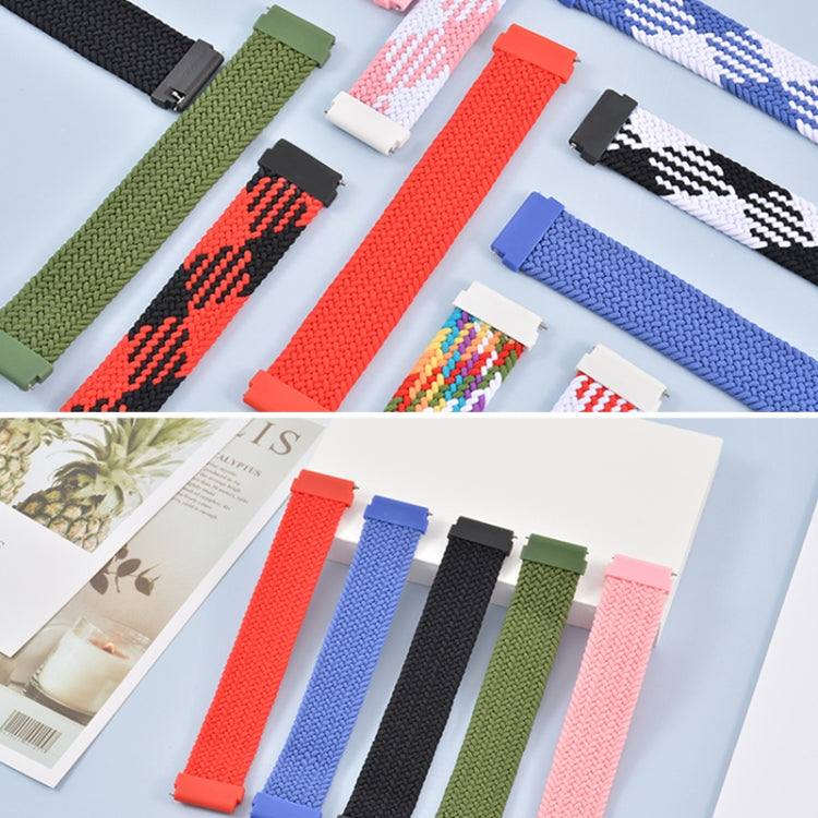 Compatible with Garmin Vivoactive 3 Adjustable Nylon Braided Elasticity Watch Band, Size:125mm(Rainbow) - Watch Bands by PMC TechLife | Online Shopping South Africa | PMC TechLife | Buy Now Pay Later Mobicred